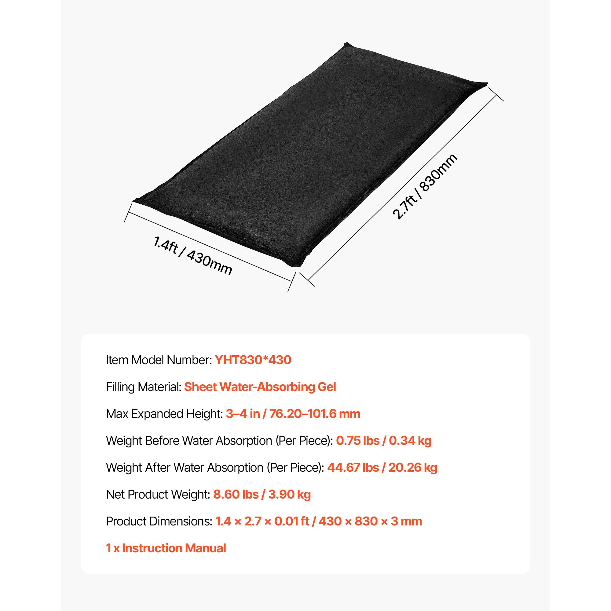 Flood Barrier, 10 Pack, 1.4 x  - огляд і ціна Flood Barrier Bag